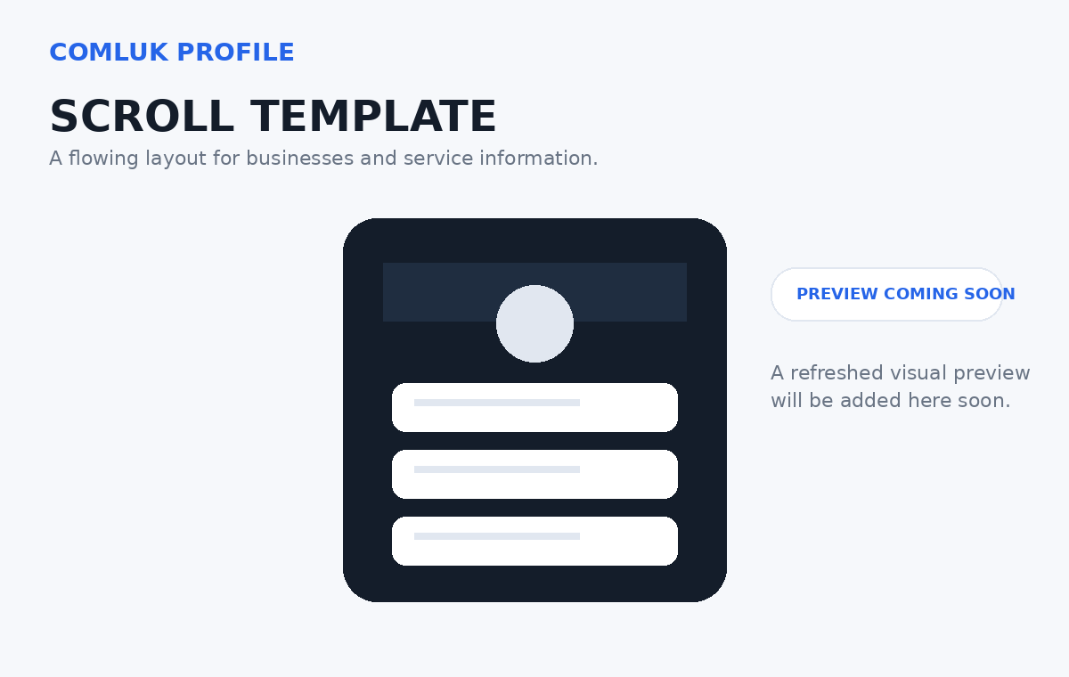 COMLUK Profile Scroll template preview